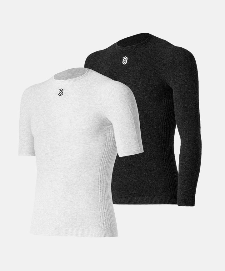 Set Stay Fresh Pearl Grey manica corta + Antracite manica lunga