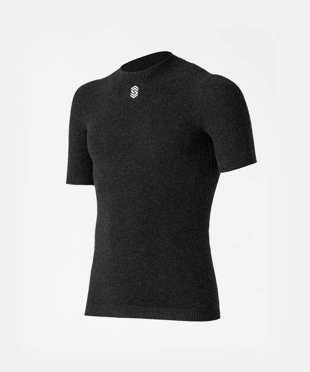 Stay Warm - Anthracite Base Layer T-Shirt mit rundem Ausschnitt