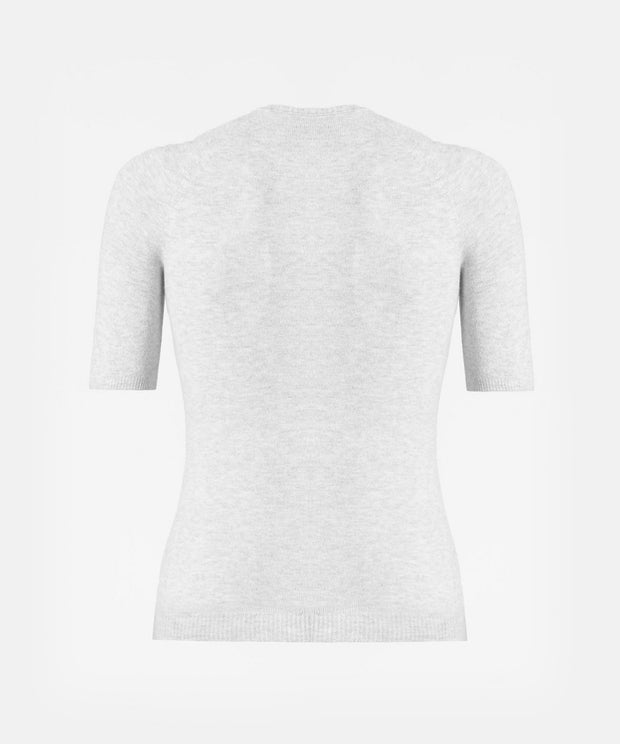 Stay Warm - PearlGrey Short Sleeve Square Neck Base Layer