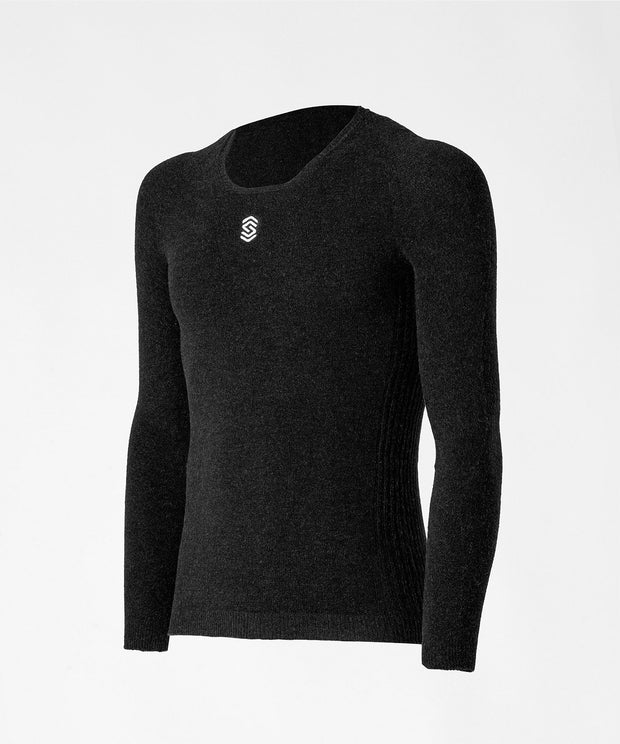 Stay Warm - Anthracite Base Layer Shirt mit quadratischem Ausschnitt