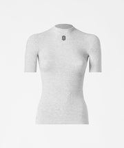 Stay Warm - PearlGrey Base Layer T-Shirt mit rundem Ausschnitt