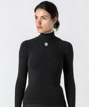 Stay Warm - Anthracite Long Sleeve High Neck Base Layer