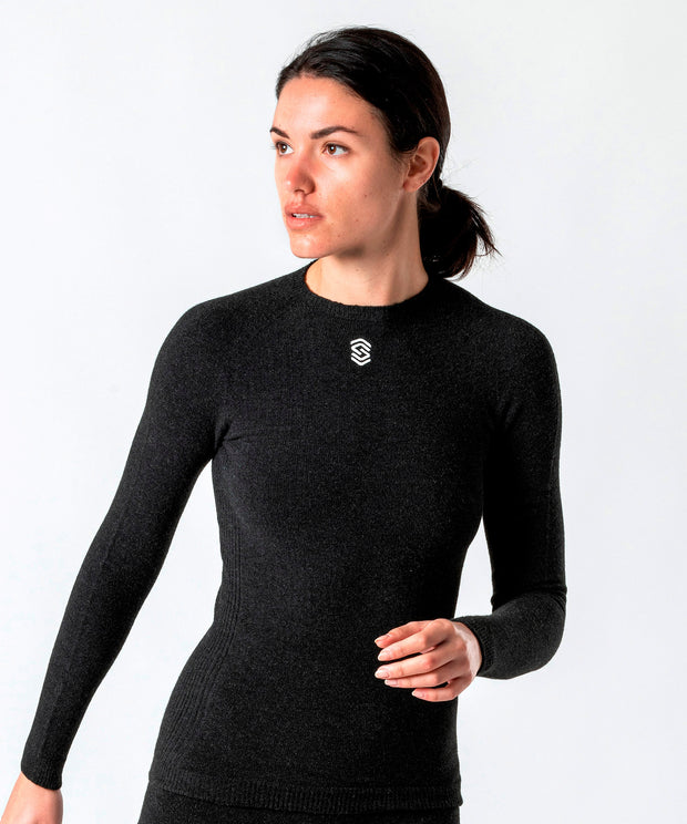 Stay X-Warm - Anthracite Long Sleeve Round-Neck Base Layer 